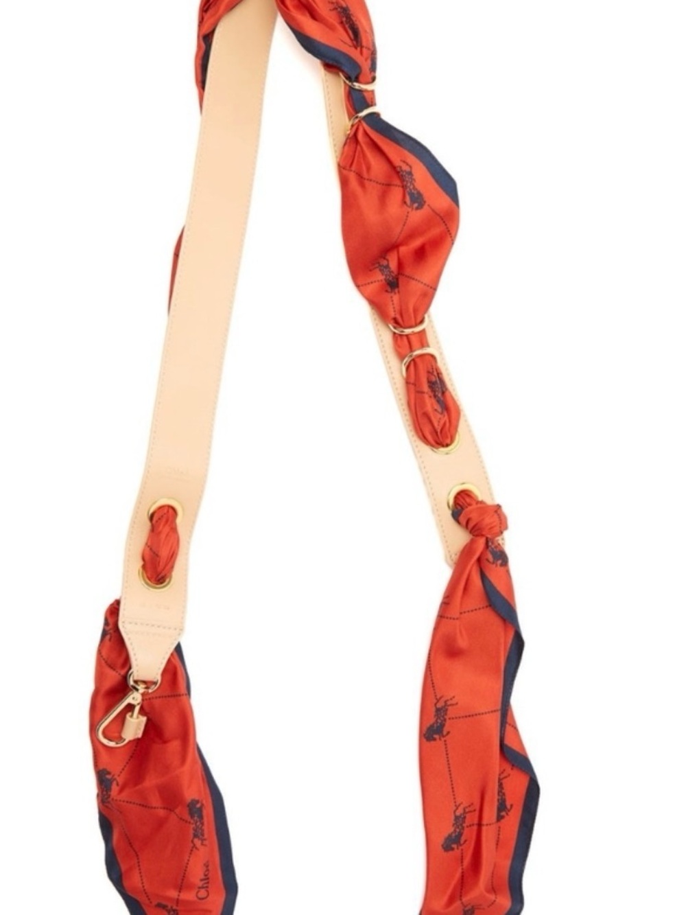 Chloé RARE Calfskin Silk Scarf bag strap - Picture 3 of 9